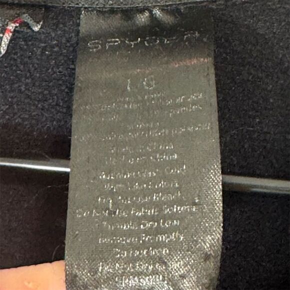 Spyder Active Black 1/4 Zip Pullover L Soft Stretch Ski Base Layer Spellout logo - Picture 7 of 7